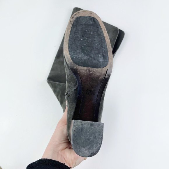 ⚡️SOLD⚡️ frye the clara grey suede over the knee heeled boots - size 9.5 - Picture 11 of 11